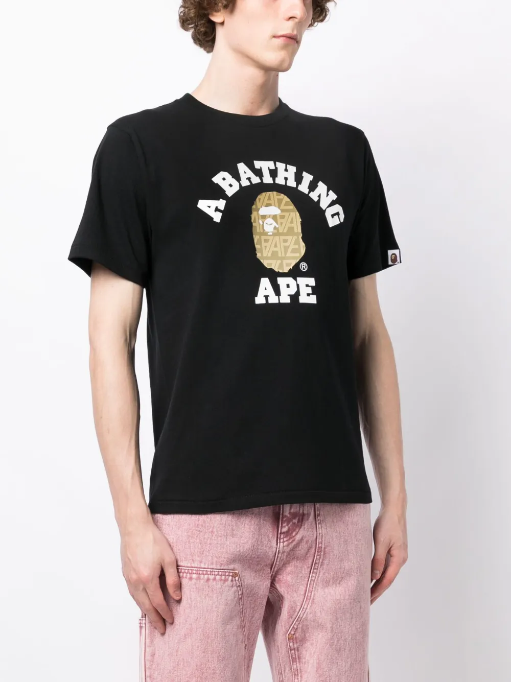 BAPE BLACK *A BATHING APE® logo-print Jersey Cotton T-shirt - Farfetch