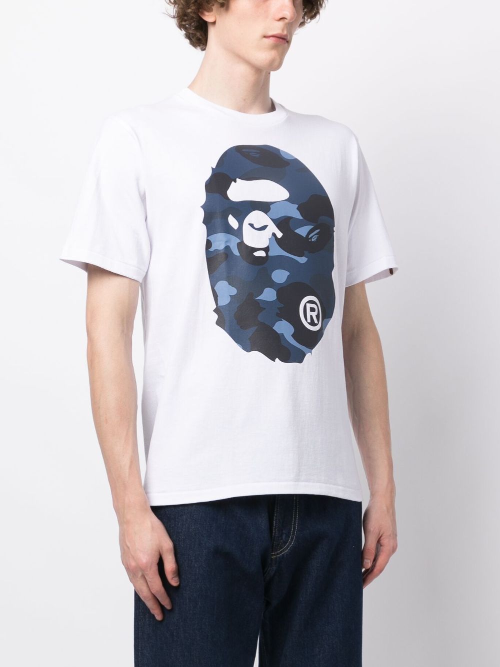 A Bathing Ape Logo Print Cotton T Shirt Farfetch