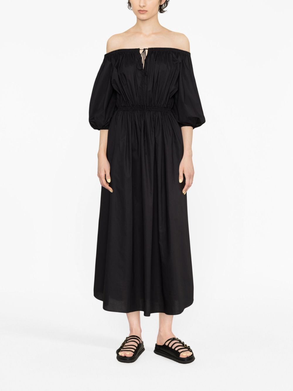 Matteau organic cotton midi dress - Zwart