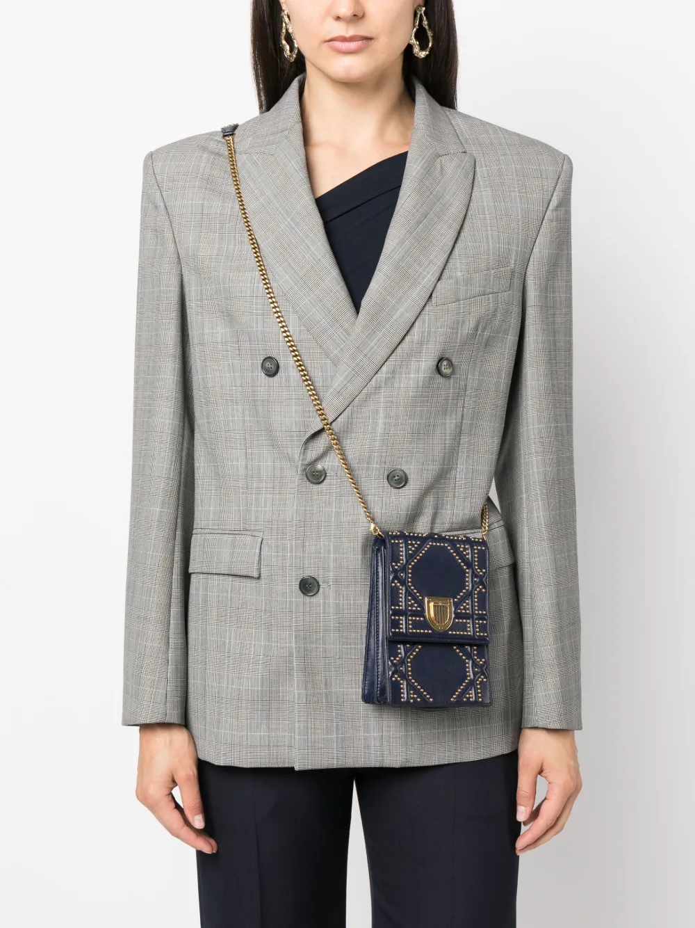 Pre-owned Dior Ama Vertical Crossbody Bag In Blue