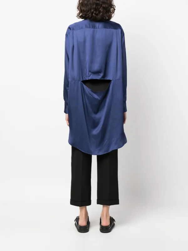 MM6 Maison Margiela カットアウト シャツ | ブルー | FARFETCH JP