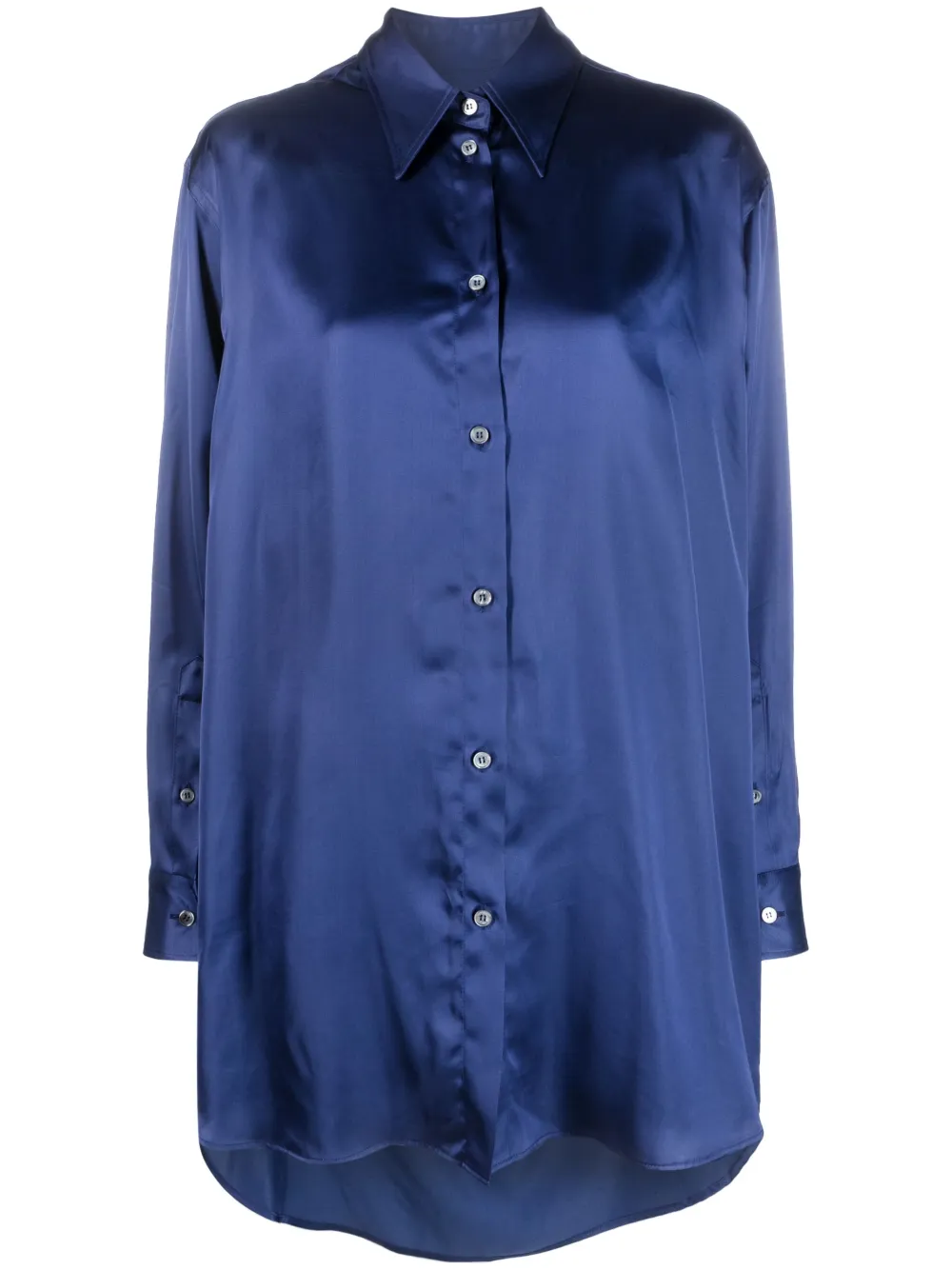 MM6 Maison Margiela Oversized cut-out Satin Shirt - Farfetch