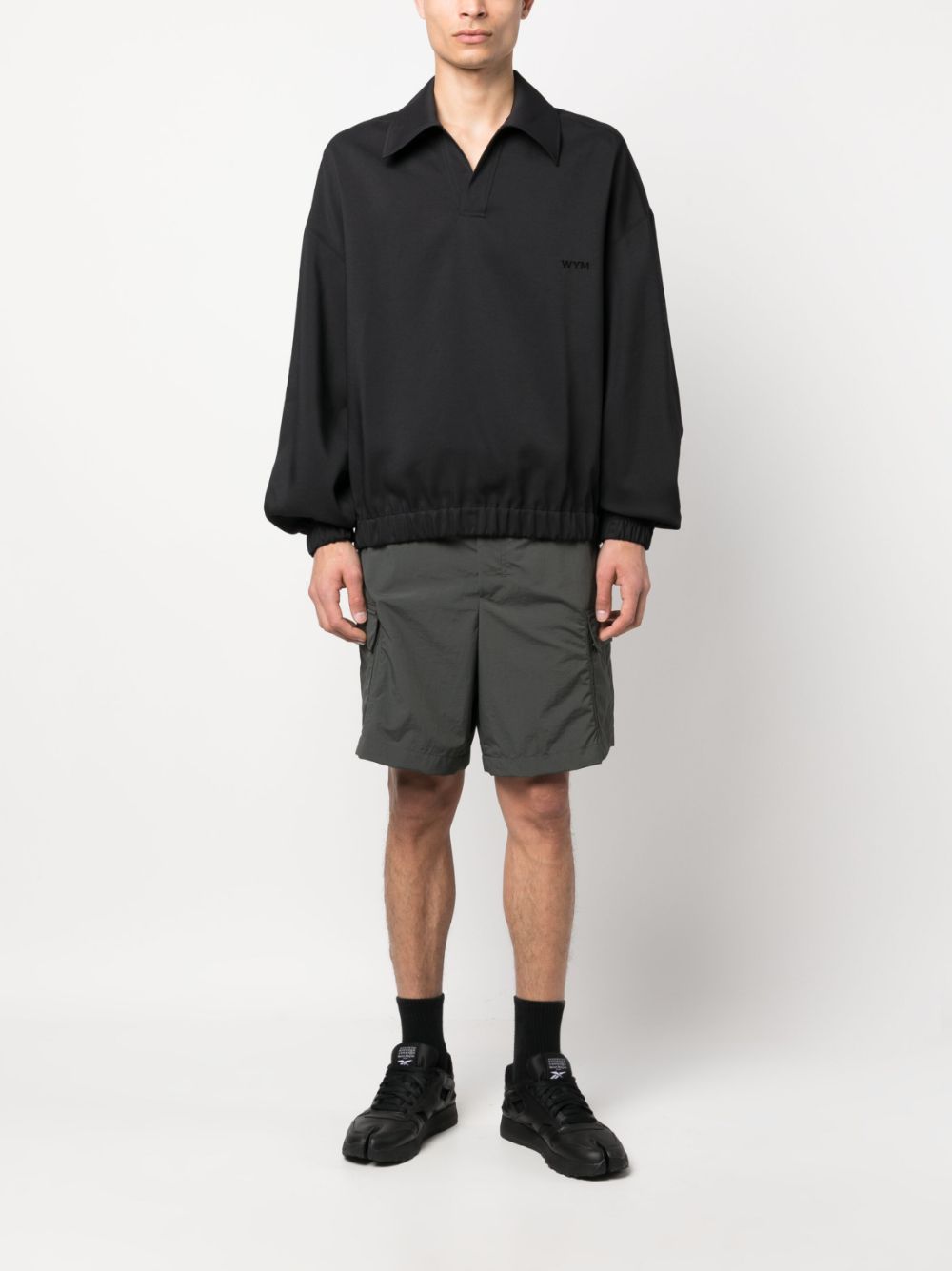 Wooyoungmi multi-pocket cargo shorts - Grijs