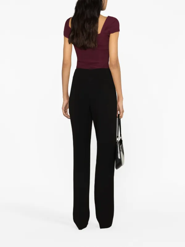 【ROLAND MOURET】pleated cady wide-leg パンツ Roland Mouret Cady high-rise Pleated Trousers | Black | FARFETCH