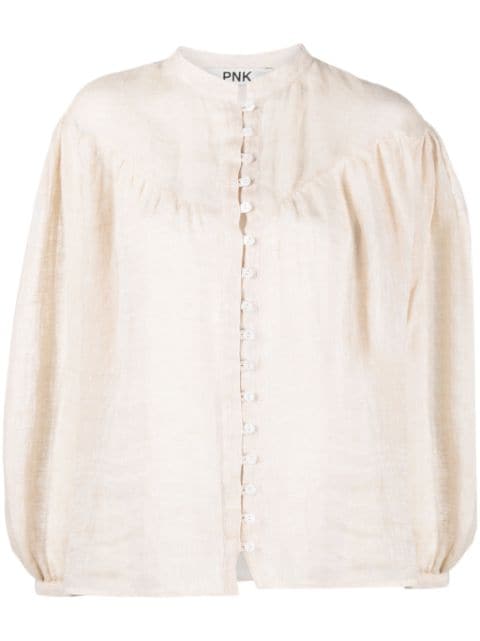 PNK button-up linen blouse