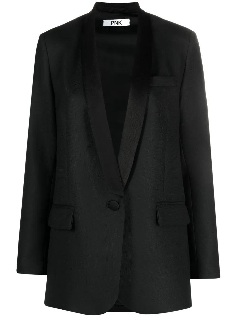 PNK single-breasted wool blazer – Black