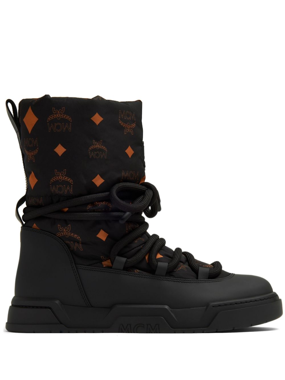 mcm bottines skyward à lacets - noir