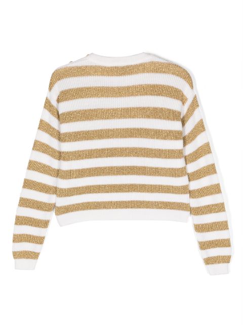 stripe-pattern jumper