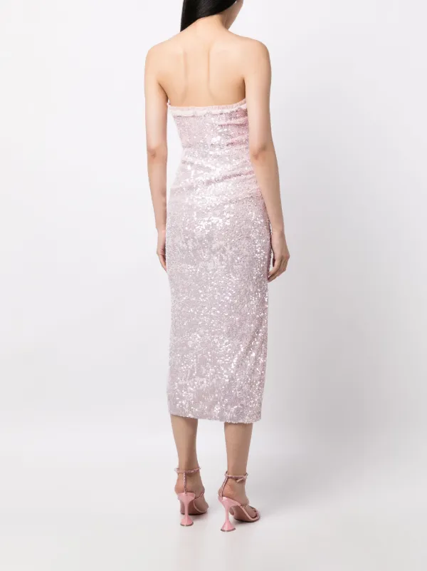 needle and thread gloss sequin dress Needle & Thread Sequin Rose Gloss Ankle Gown