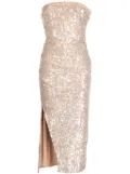 Needle & Thread Stellar Gloss strapless dress - Brown