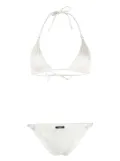 Noire Swimwear gathered bikini set - White