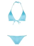 Noire Swimwear gathered bikini set - Blue