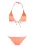 Noire Swimwear gathered bikini set - Orange