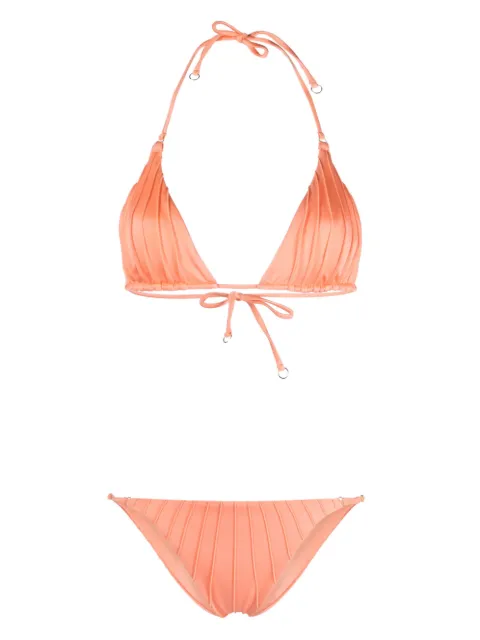 Noire Swimwear bikini con diseño fruncido