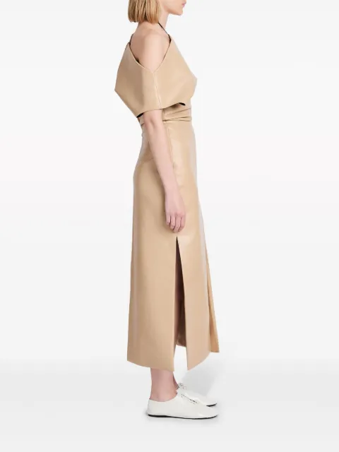 Proenza Schouler Rosa off-shoulder leather dress R2413011LR238S - 2
