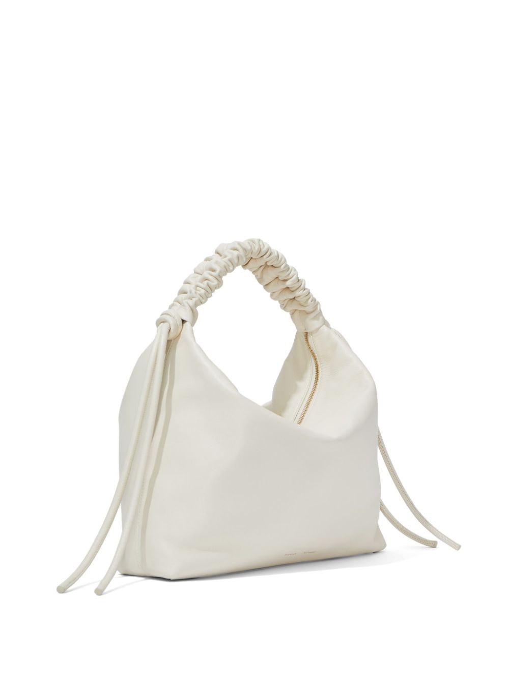 Shop Proenza Schouler Medium Drawstring Leather Shoulder Bag In White