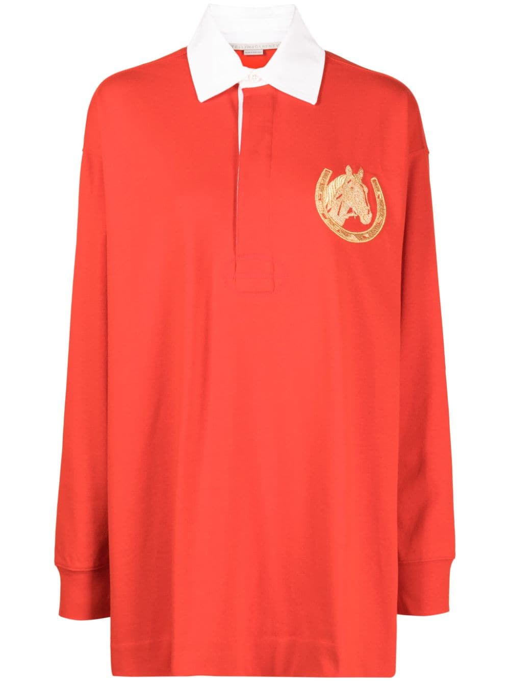 STELLA MCCARTNEY PONY CLUB-EMBROIDERED RUGBY TOP