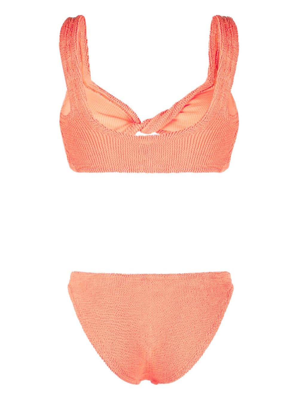 Hunza G Juno crinkled-finish bikini set - Oranje