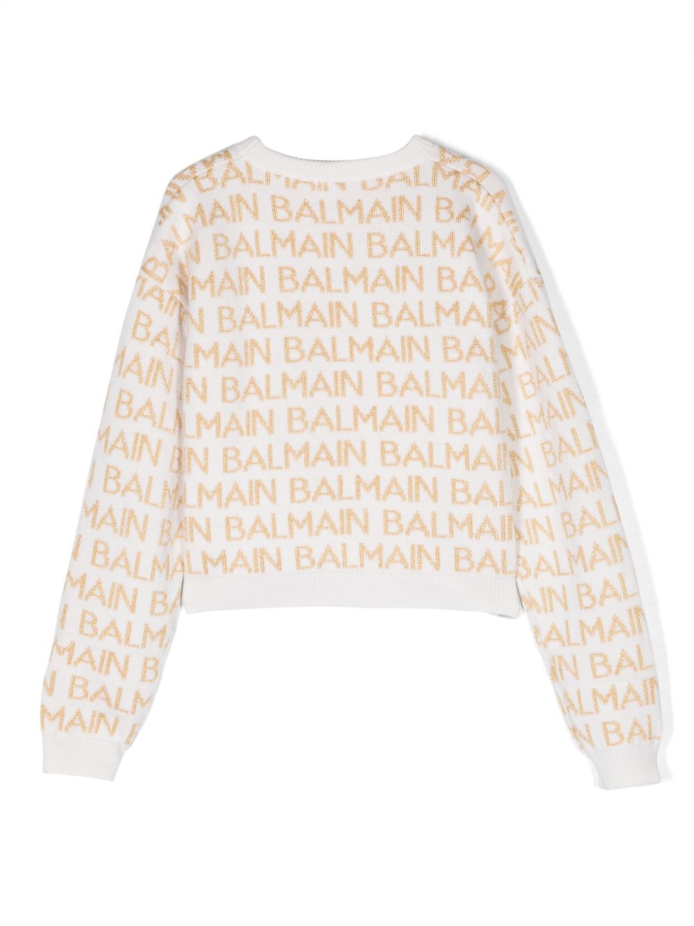 Image 2 of Balmain Kids intarsia logo jumper