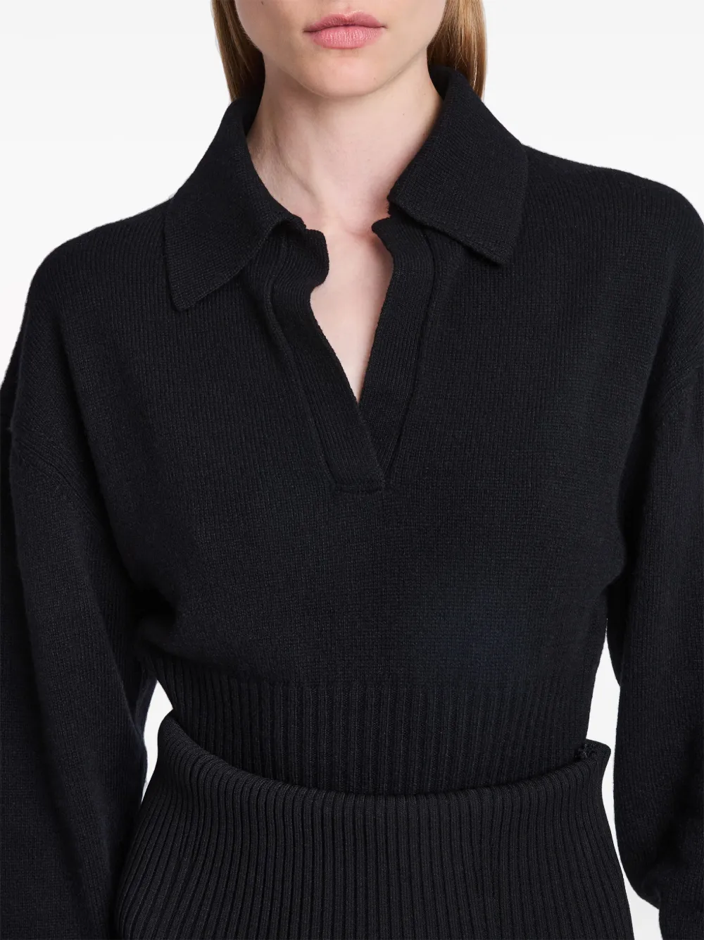 Shop Proenza Schouler V-neck Cashmere Jumper In Black
