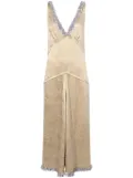 Proenza Schouler Mira sequin-trim satin dress - Gold