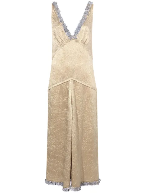 Proenza Schouler Mira sequin-trim satin dress