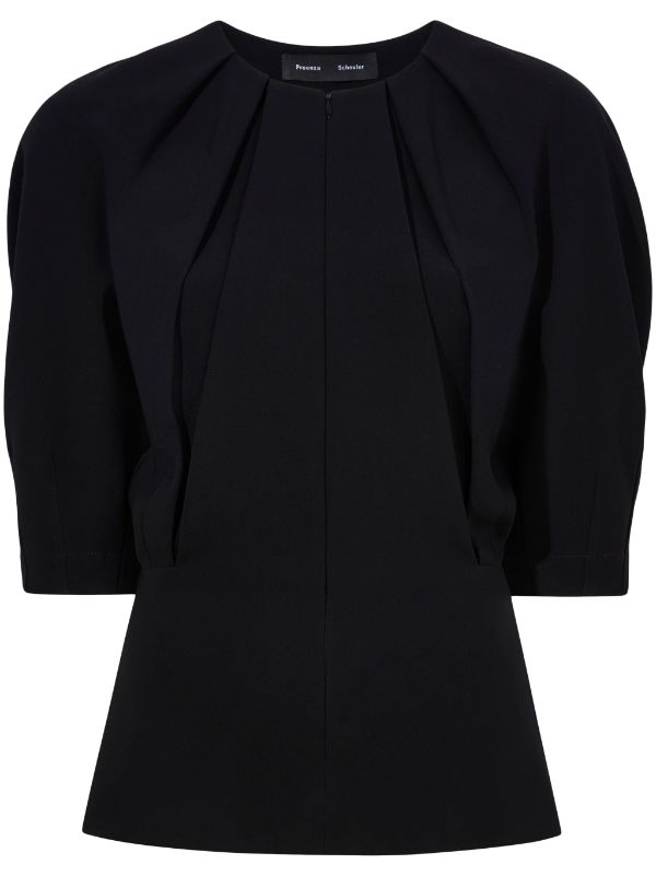 Proenza Schouler gathered detail Crepe Blouse Farfetch