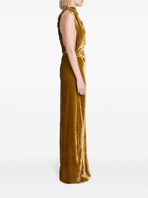 Proenza Schouler Faye Twisted Velvet Gown Farfetch