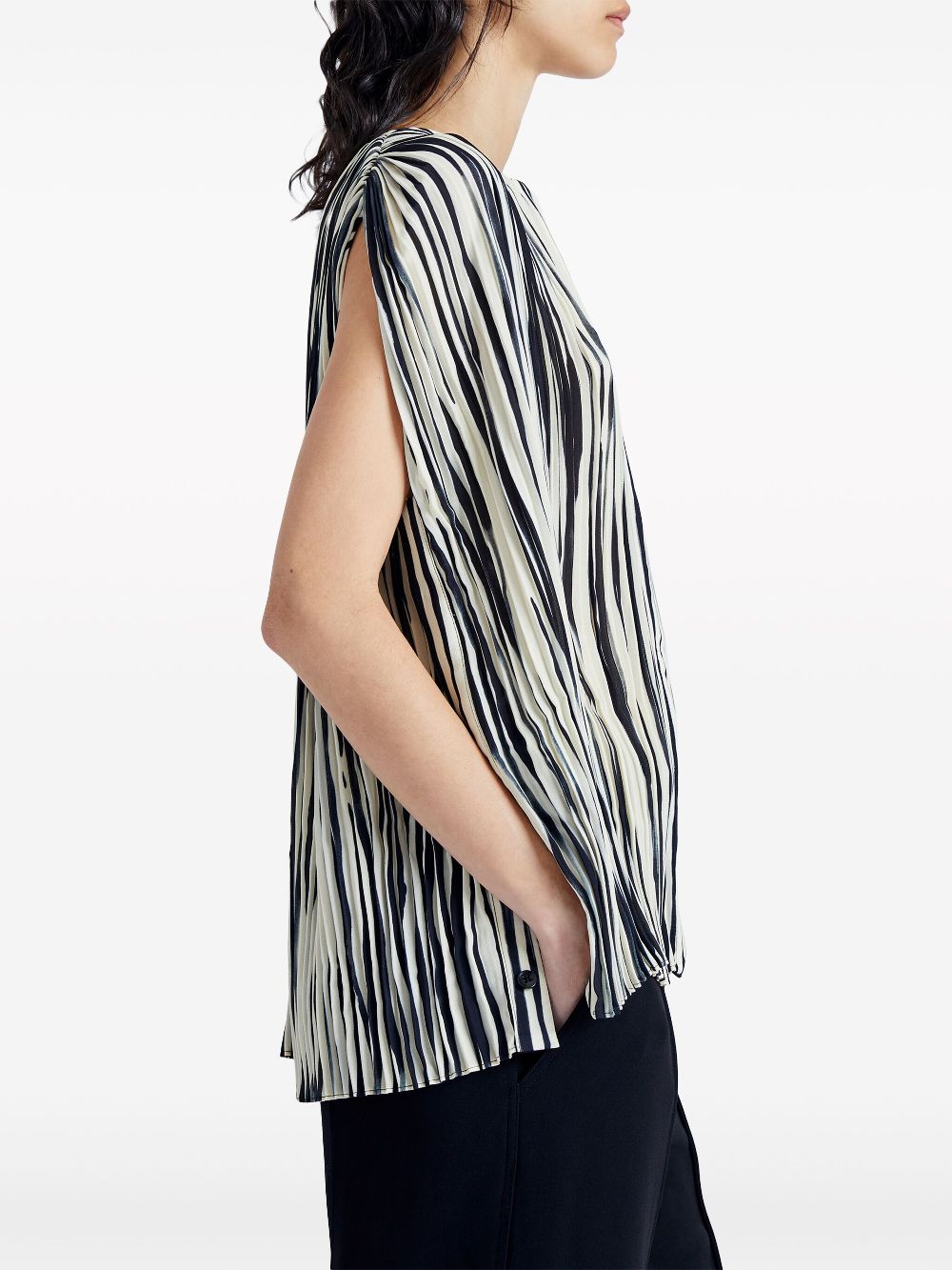 Proenza Schouler striped pleated chiffon blouse Women