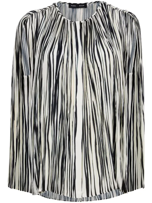 striped chiffon blouse