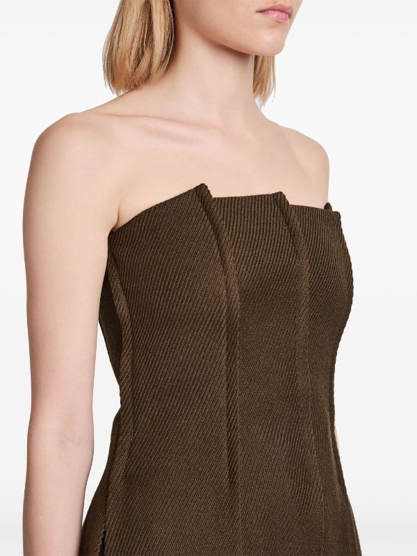 Proenza Schouler Corinne Panelled Strapless Twill Top Farfetch