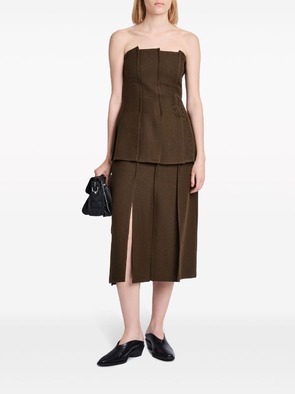 Proenza Schouler Corinne Panelled Strapless Twill Top Farfetch