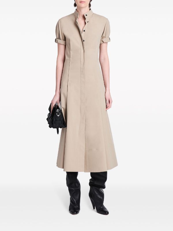 Proenza Schouler Tracey buttoned slits Midi Dress Farfetch