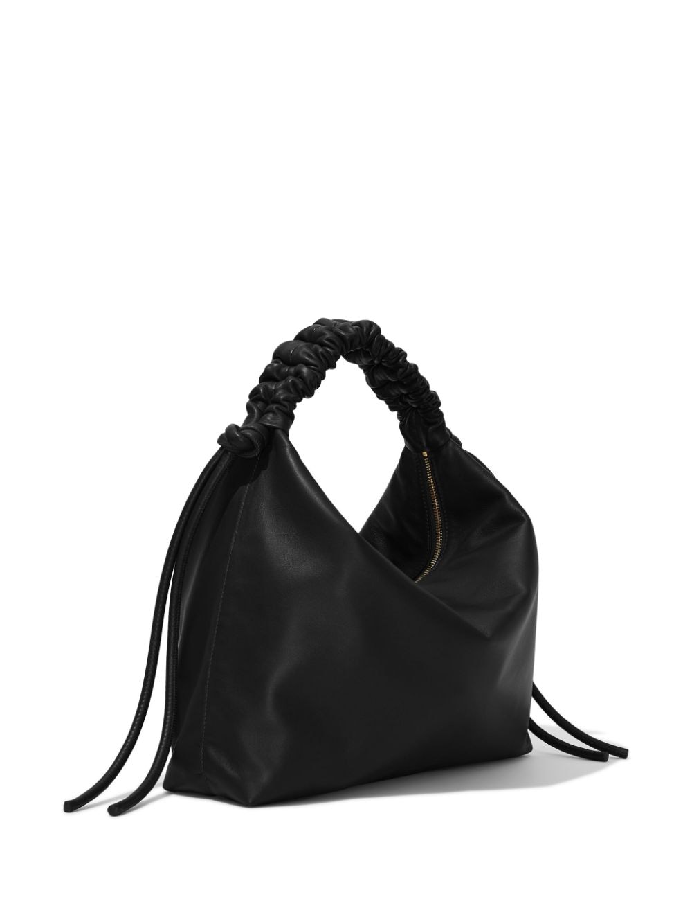 Shop Proenza Schouler Medium Drawstring Leather Shoulder Bag In Black