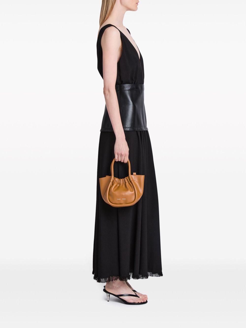 Shop Proenza Schouler Extra Small Ruched Tote Bag In Brown