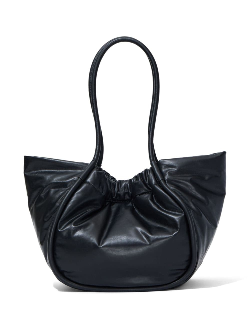 Shop Proenza Schouler Ruched Leather Tote Bag In Black