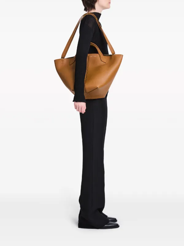 PROENZA SCHOULER ブラック ラージ Chelsea トートバッグ Proenza Schouler Large Chelsea Tote in Brushed Suede - Deep
