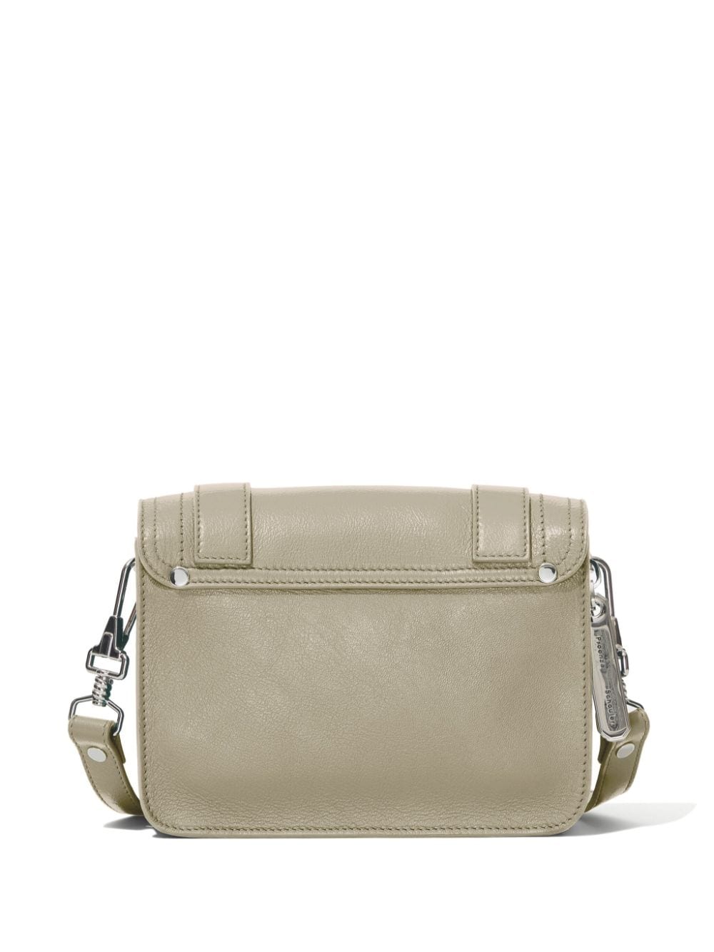 Shop Proenza Schouler Mini Ps1 Leather Crossbody Bag In Grey