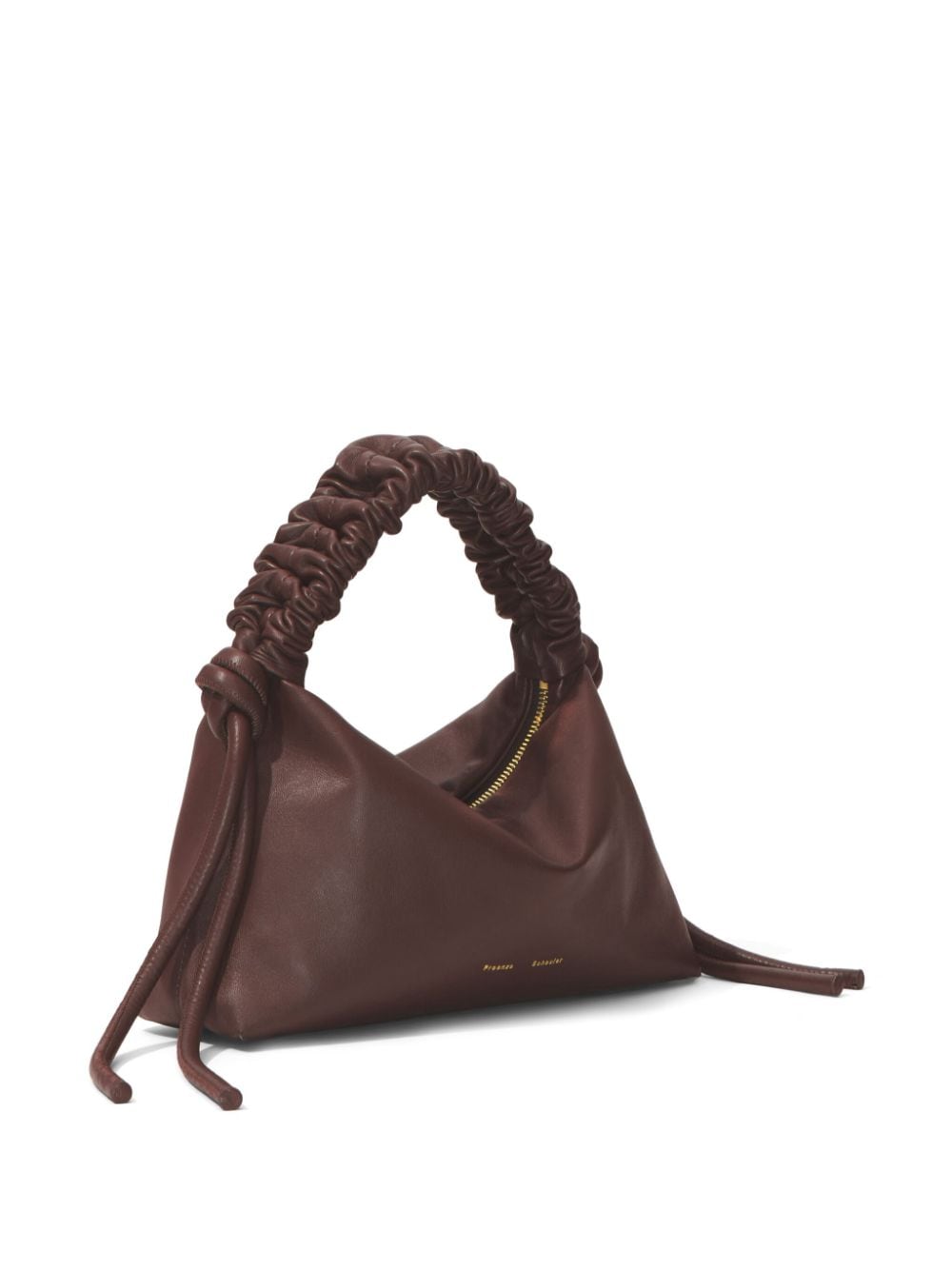 Shop Proenza Schouler Drawstring Leather Mini Bag In Brown