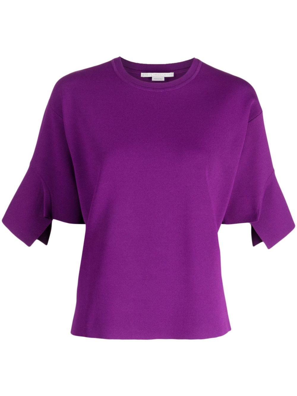 Stella Mccartney Asymmetric Short-sleeved T-shirt In Purple