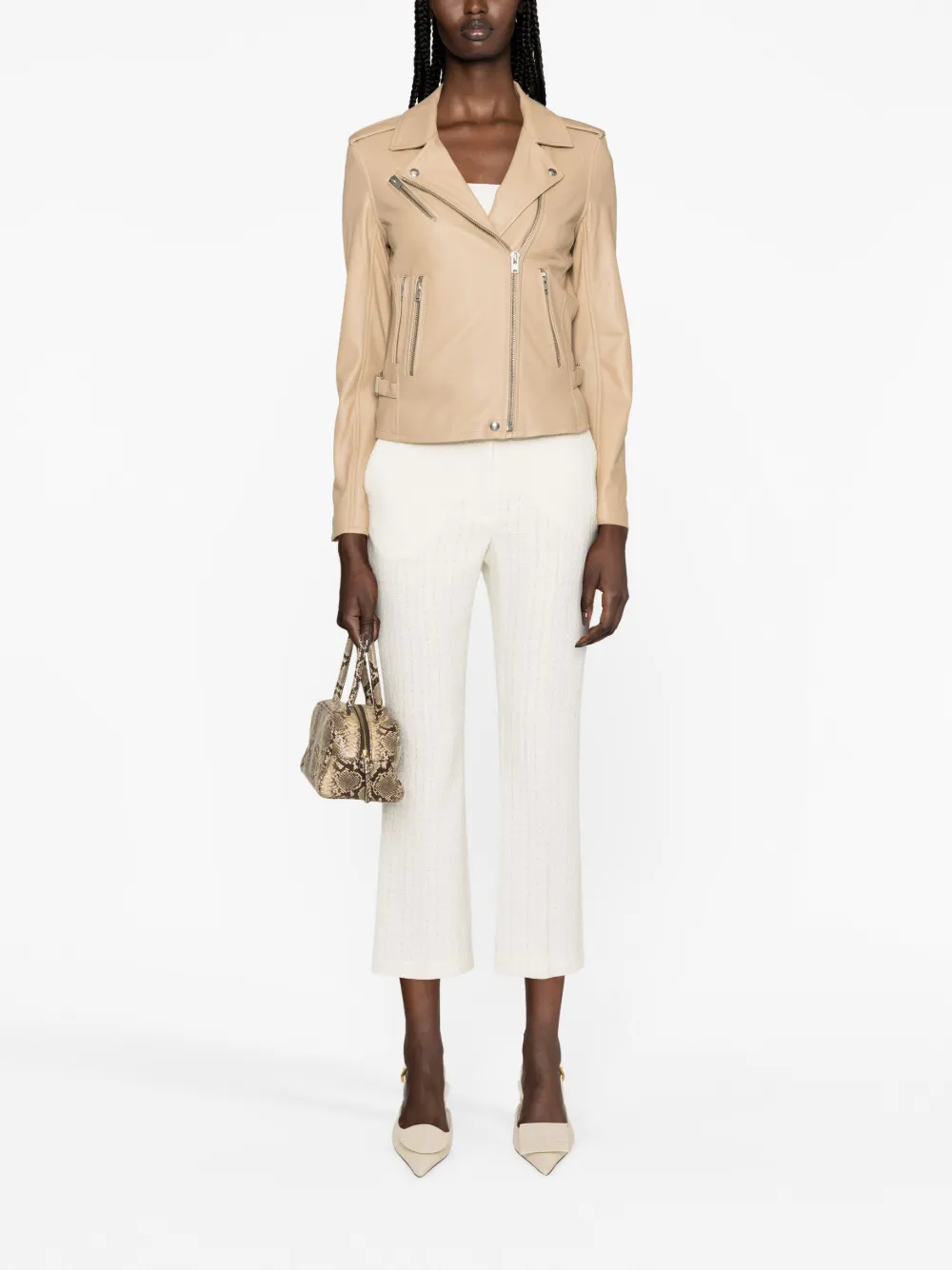 IRO Jack met asymmetrische rits - Bruin