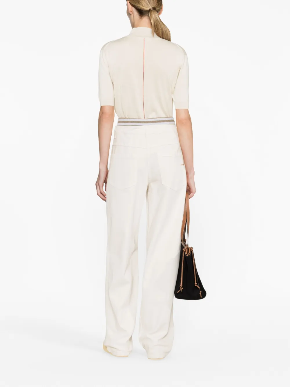 Brunello Cucinelli Wide-leg Jeans In Neutrals