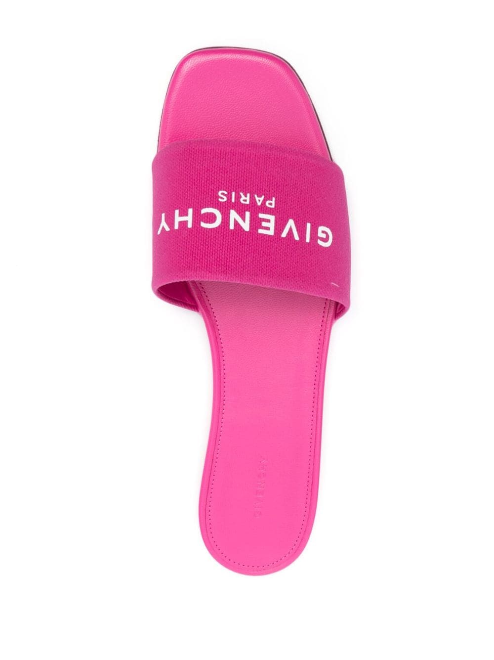 Shop Givenchy Logo-print Cotton Slides In Pink