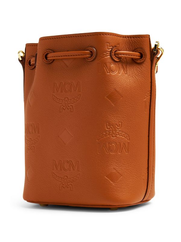 Mcm leather discount bucket bag