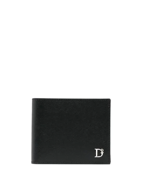 DSQUARED2 logo-plaque leather bi-fold wallet