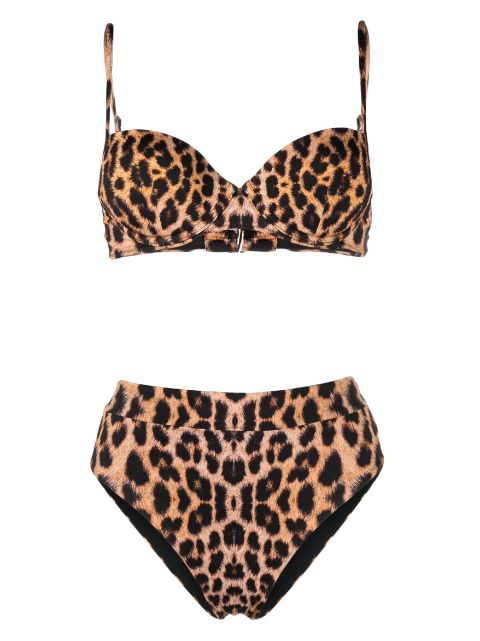 Noire Swimwear leopard-print bikini set