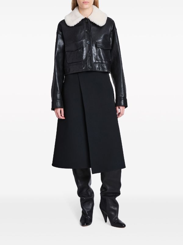 Proenza Schouler Judd shearling collar Leather Jacket Farfetch