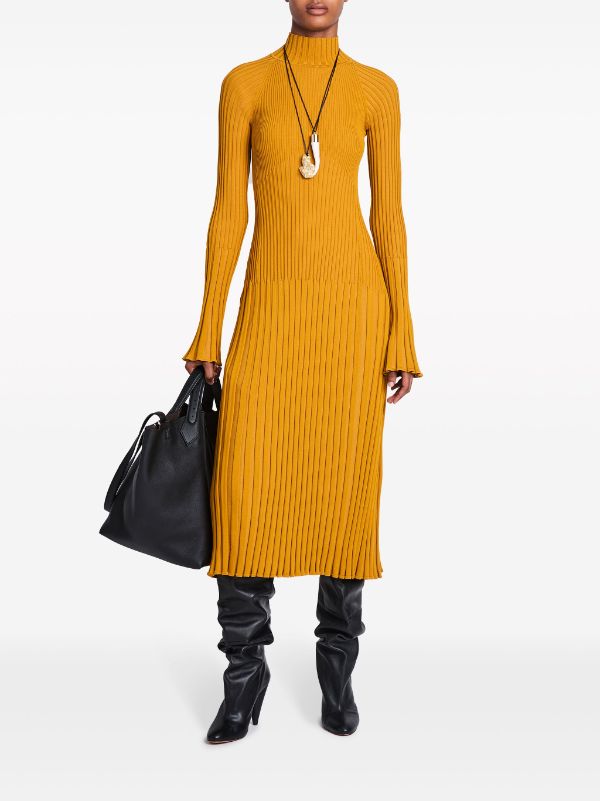 Proenza Schouler roll neck Ribbed Midi Dress Farfetch