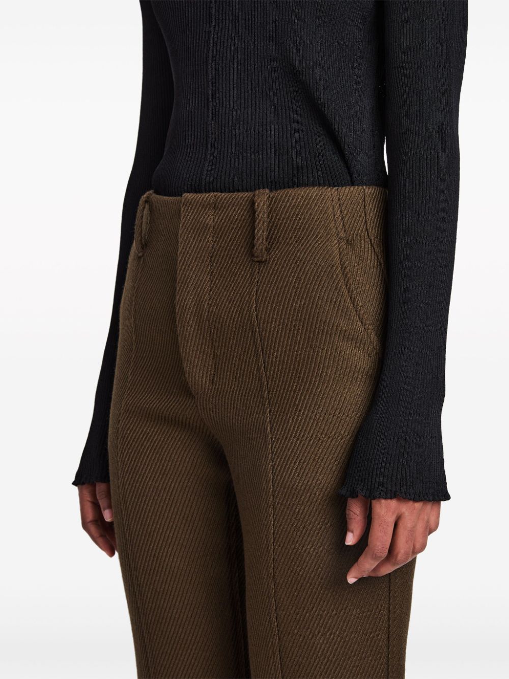 Proenza Schouler twill flared trousers Women