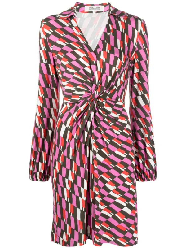 DVF Diane Von Furstenberg graphic print Minidress Farfetch